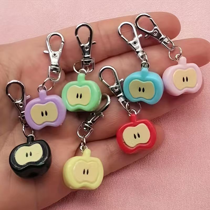 Gaming Accessories Gifts - 7개의 레진 모조 애플 키체인, 가방