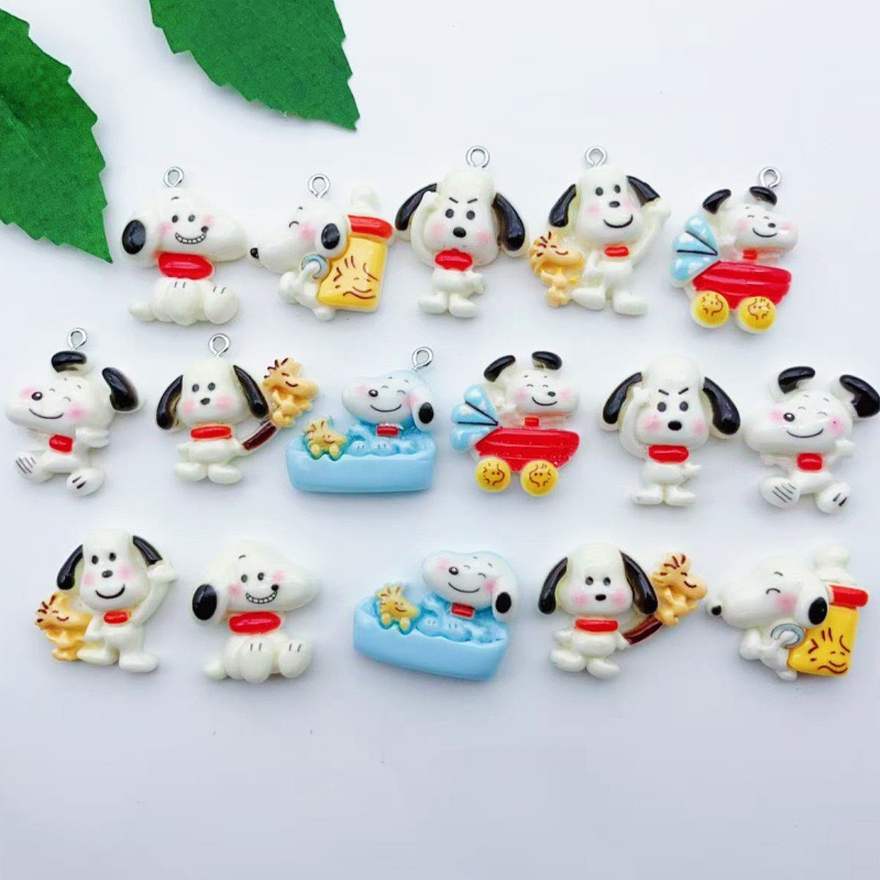 Gaming Accessories Gifts - 12개 레진 만화 강아지 펜던트, DIY
