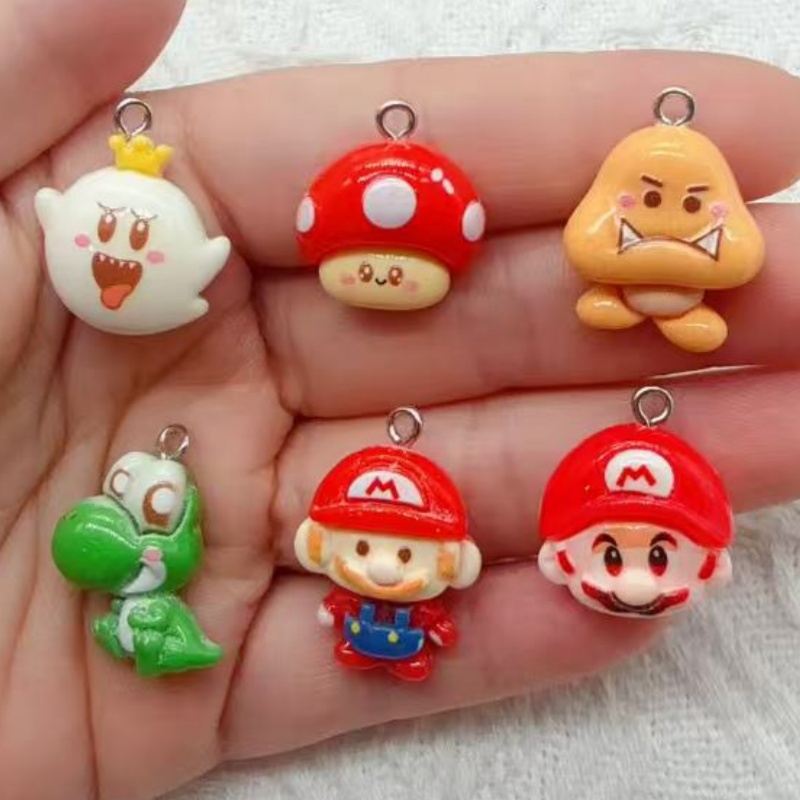 Gaming Accessories Gifts - 10개 레진 만화 펜던트, DIY 쥬얼리