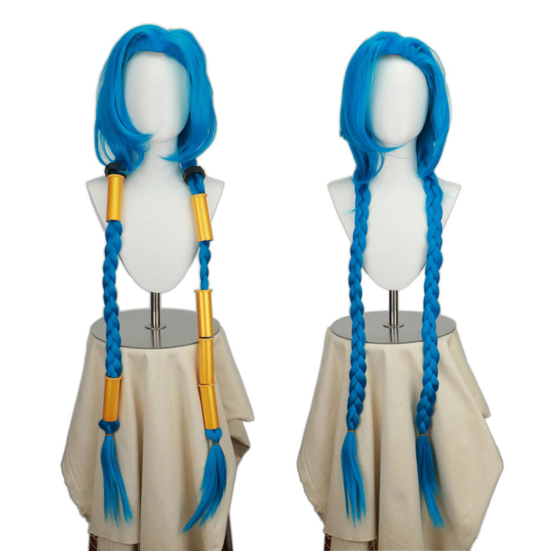 Jinx Gaming Accessories - 리그 오브 레전드 징크스 코스프레 가발,