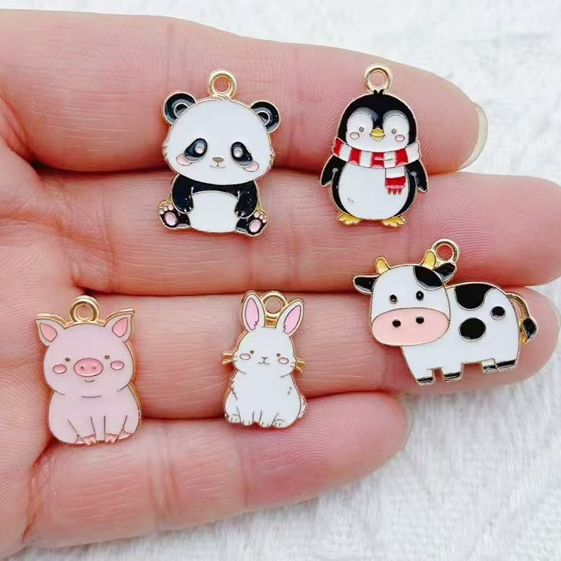 10pcs 만화 펭귄 팬더 DIY 한국어판 키체인 펜던 - Gaming Accessories Gifts 리뷰 및 가격