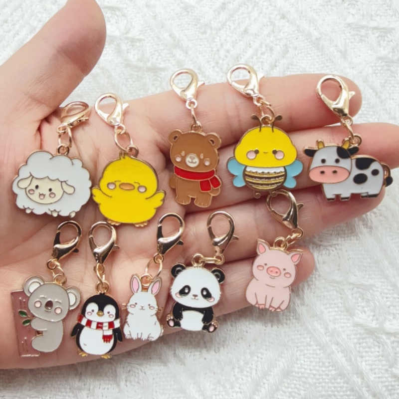 10개의 합금 드립 오일 만화 동물 열쇠고리, 가방 장 - Gaming Accessories Gifts 리뷰 및 가격