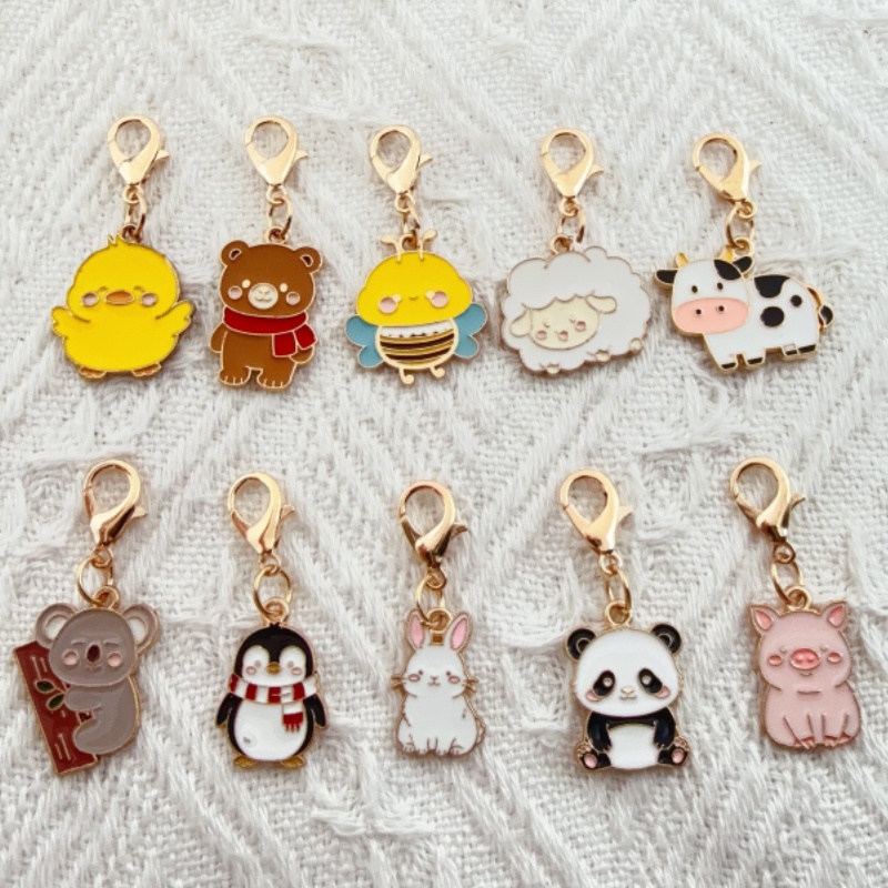 10개의 합금 드립 오일 만화 동물 열쇠고리, 가방 장 - Gaming Accessories Gifts 리뷰 및 가격