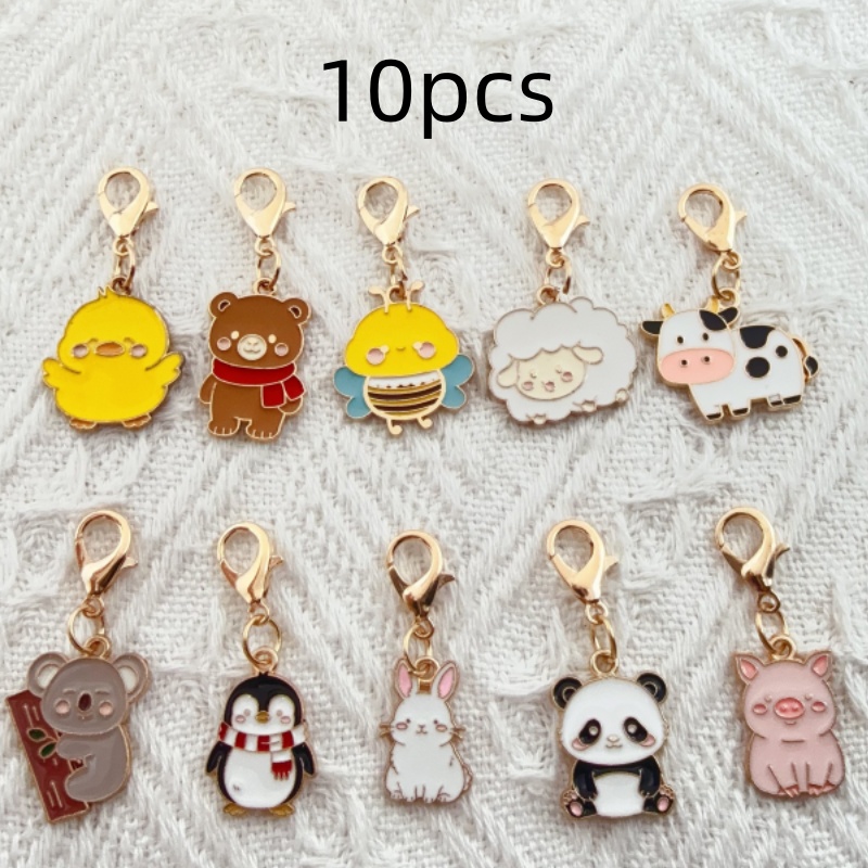 10개의 합금 드립 오일 만화 동물 열쇠고리, 가방 장 - Gaming Accessories Gifts 리뷰 및 가격