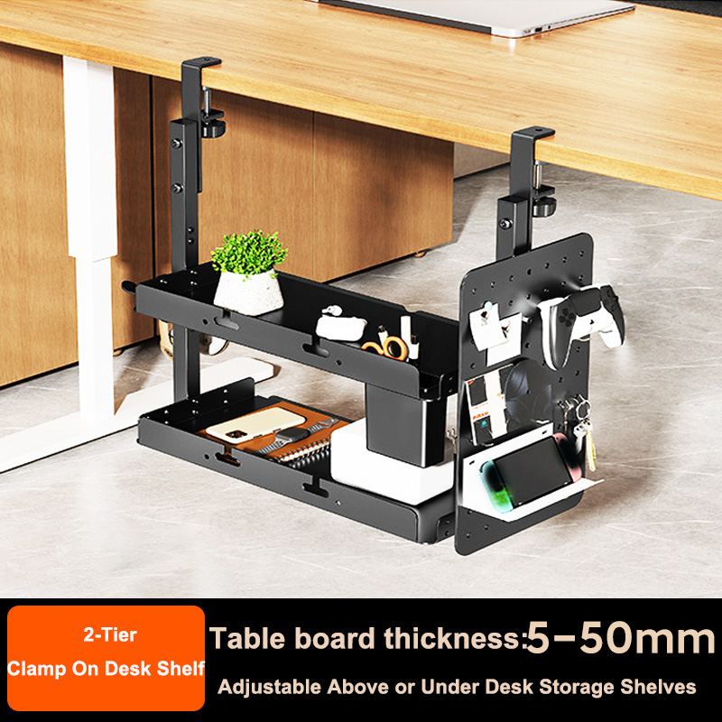 클램프형 14인치 책상 위/아래 2단 선반 유닛 (테이 - Gaming Accessories For Table 리뷰 및 가격