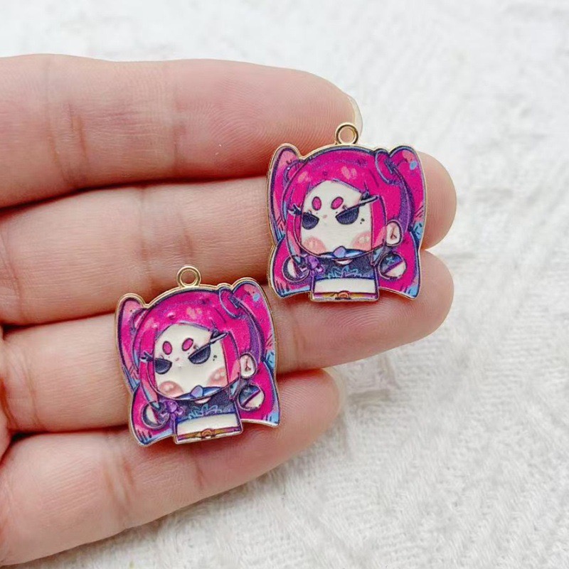 10개 만화 애니메이션 펜던트 오일 드롭 합금 DIY  - Gaming Accessories Gifts 리뷰 및 가격