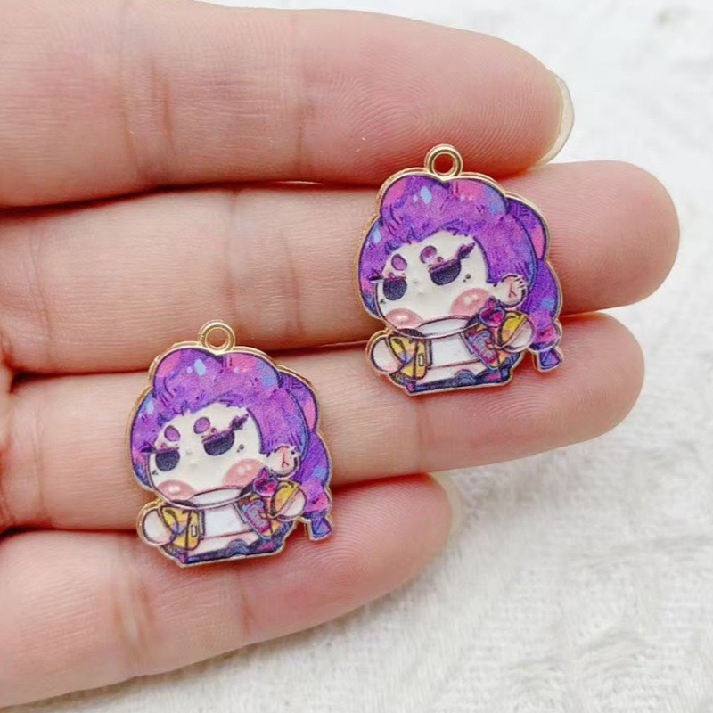 10개 만화 애니메이션 펜던트 오일 드롭 합금 DIY  - Gaming Accessories Gifts 리뷰 및 가격
