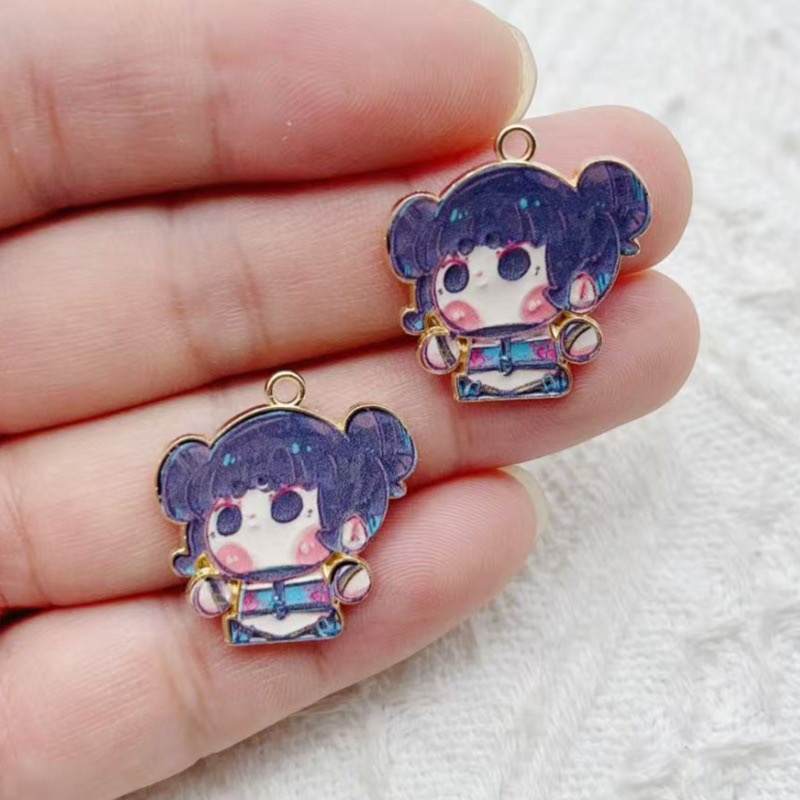 10개 만화 애니메이션 펜던트 오일 드롭 합금 DIY  - Gaming Accessories Gifts 리뷰 및 가격