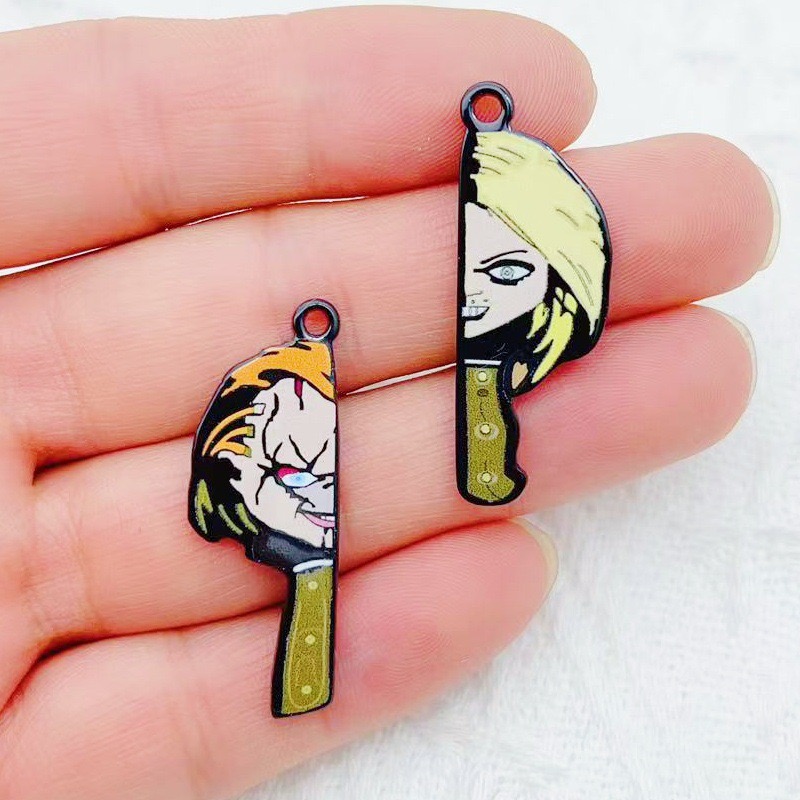 10pcs 만화 광대 재미있는 커플 단면 아크릴 쥬얼리 - Gaming Accessories Gifts 리뷰 및 가격