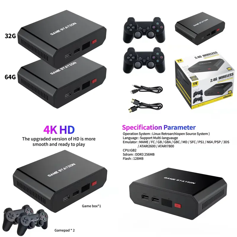 M8plus HD 비디오 게임 콘솔 박스 2.4G 듀얼 - Gaming Accessories 리뷰 및 가격