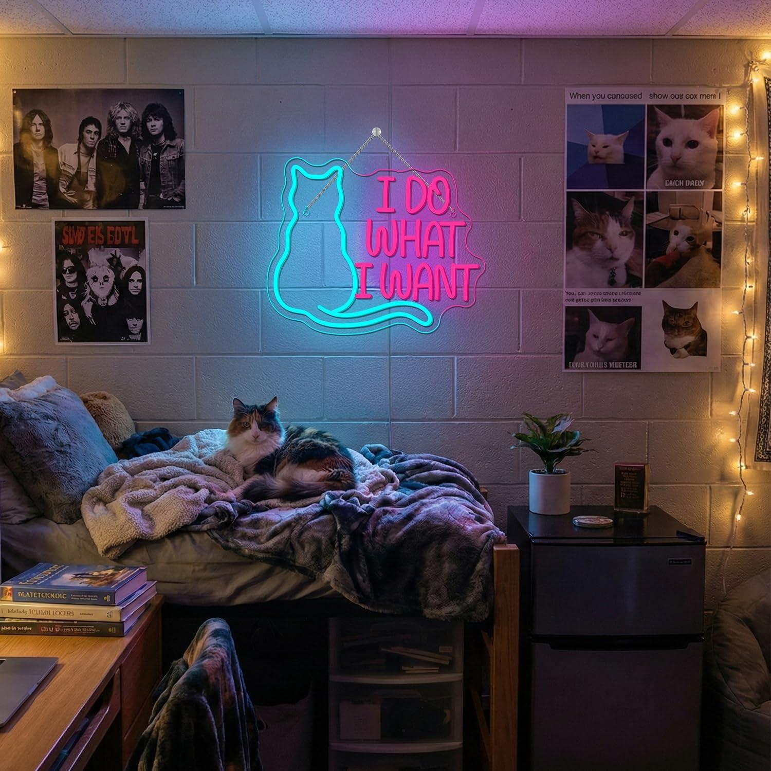 고양이 네온사인 USB 조광 LED 네온 조명 - 침실 - Gaming Accessories Shop 리뷰 및 가격