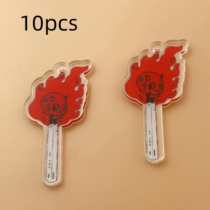 10개 아크릴 해골 펜던트, DIY 쥬얼리 제작 귀걸이 - Gaming Accessories Gifts 리뷰 및 가격