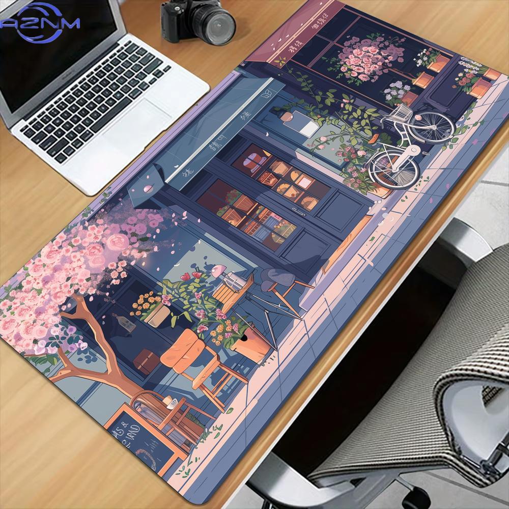 로맨틱 디저트 샵 대형 마우스 패드 데스크 매트, 스티 - Gaming Accessories Shop 리뷰 및 가격
