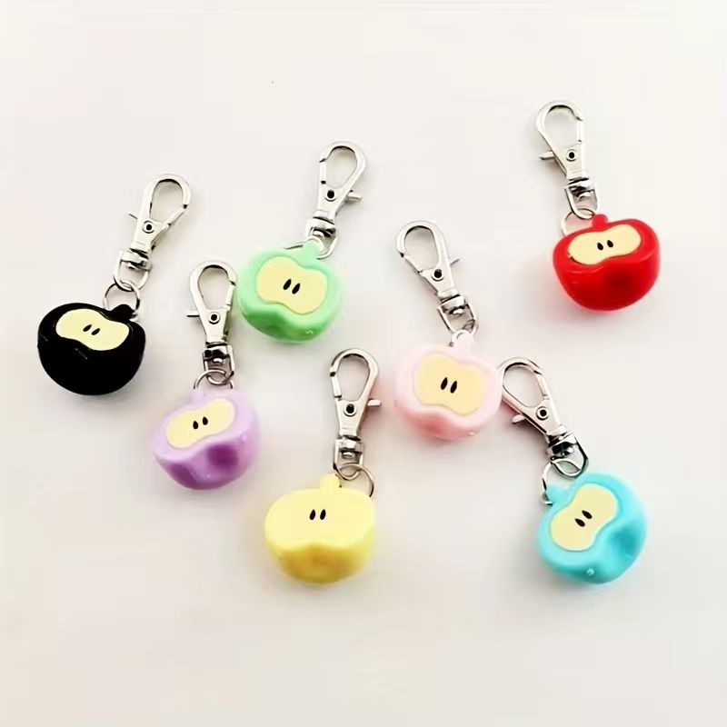 7개의 레진 모조 애플 키체인, 가방 및 휴대폰 액세서 - Gaming Accessories Gifts 리뷰 및 가격