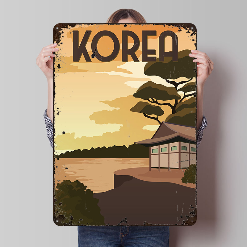 한국 여행 프린트 포스터 맞춤형 벽 장식 레트로 빈티지 - Gaming Accessories Korea 리뷰 및 가격
