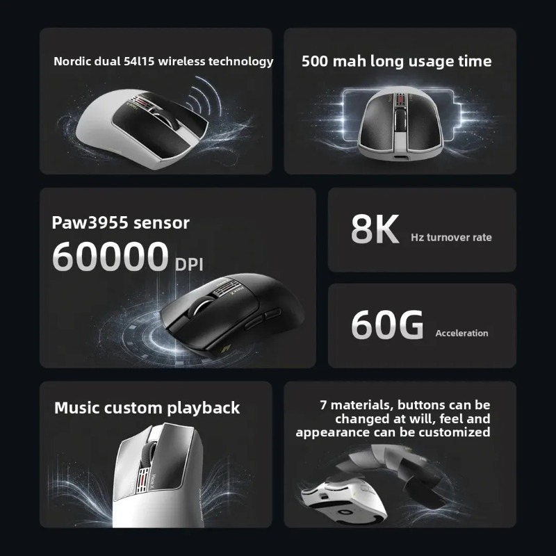 IPI Fog HAZEX 무선 마우스 8K 전자기 마이 - Gaming Accessories 리뷰 및 가격