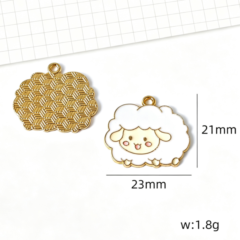 10pcs 만화 귀여운 작은 동물 양 꿀벌 펜던트 DI - Gaming Accessories Gifts 리뷰 및 가격