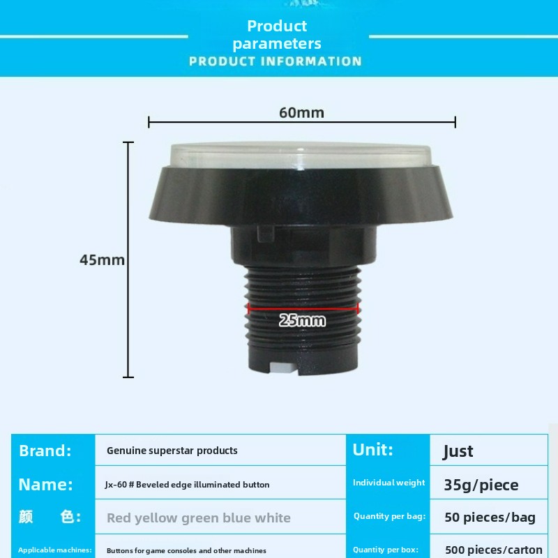 10pcs 아케이드 게임 부품 60mm 베벨 에지 슬랩 - Gaming Accessories 10 Year Old 리뷰 및 가격